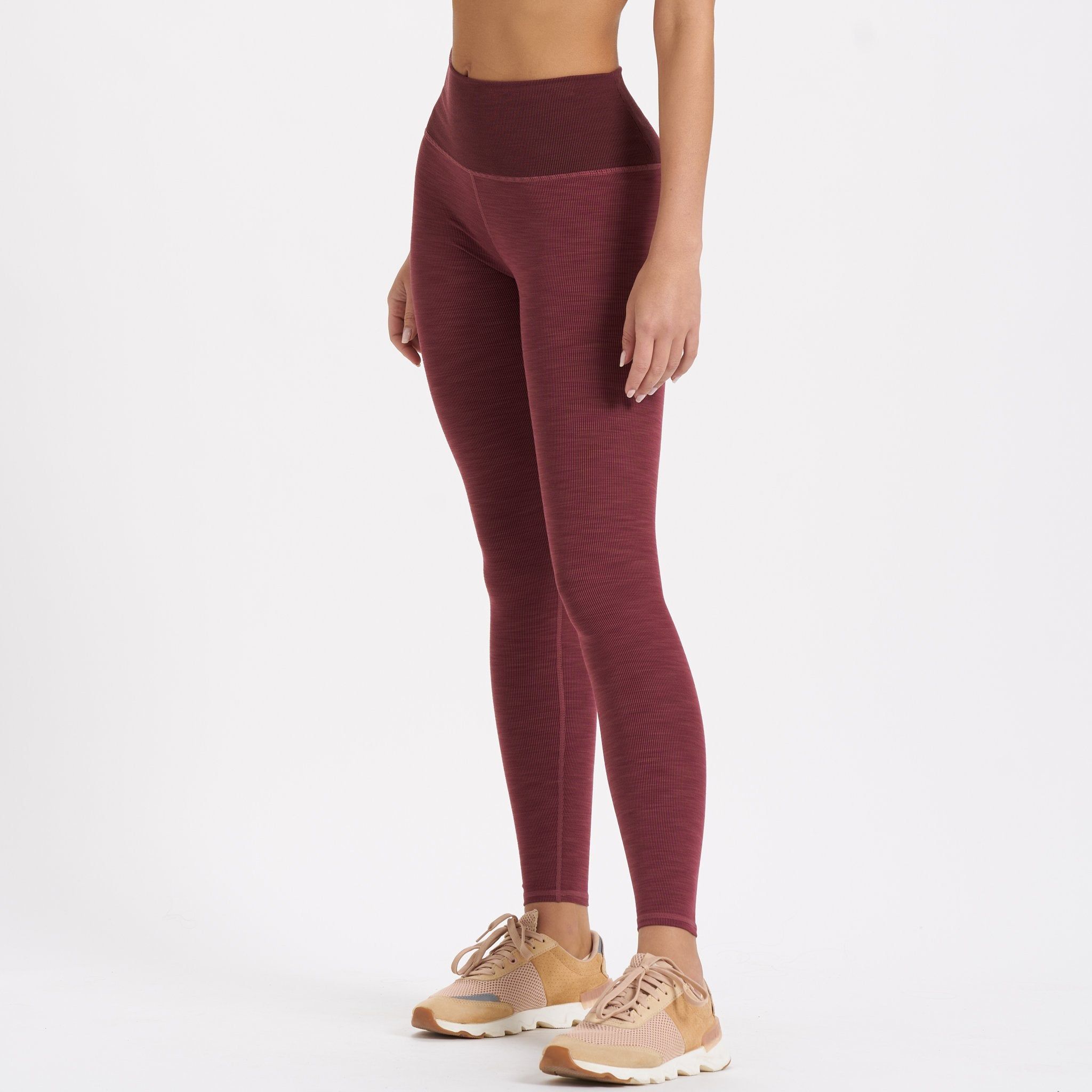 Lux Rib Studio Legging | Desert Rose Heather sold by Vuori product image thumbnail 3