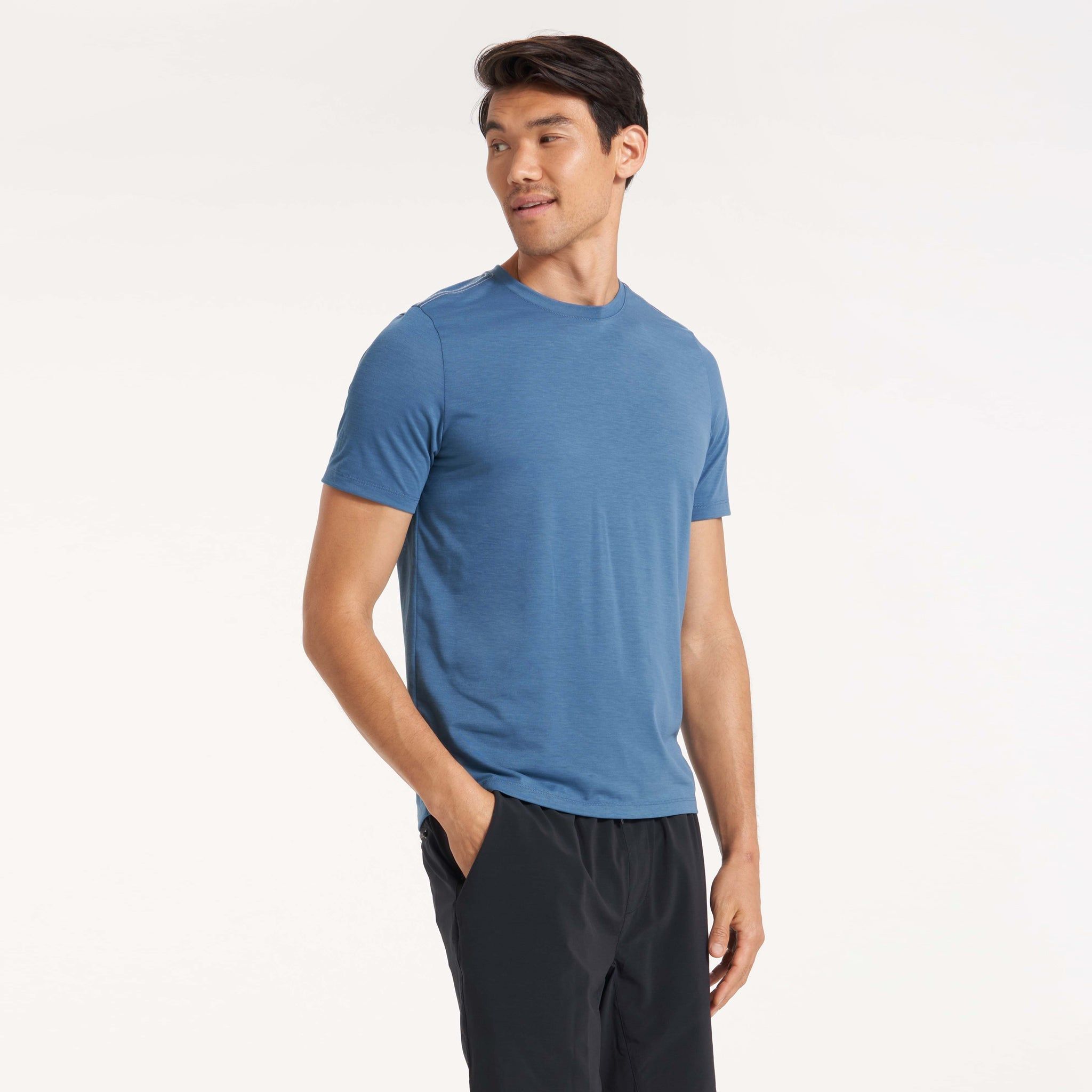 Current Tech Tee | Pool Blue sold by Vuori product image thumbnail 3