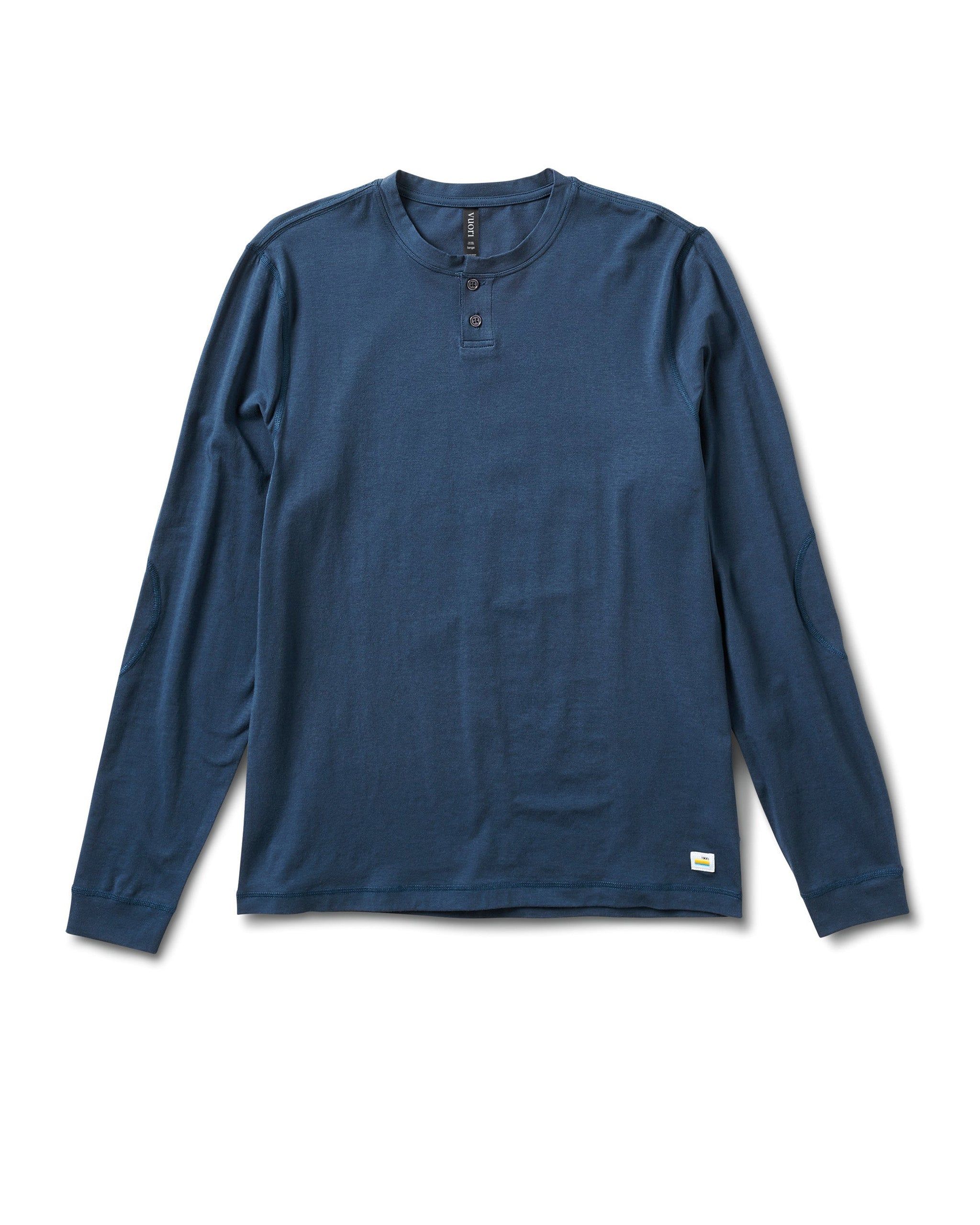 Long-Sleeve Ever Henley | Indigo sold by Vuori