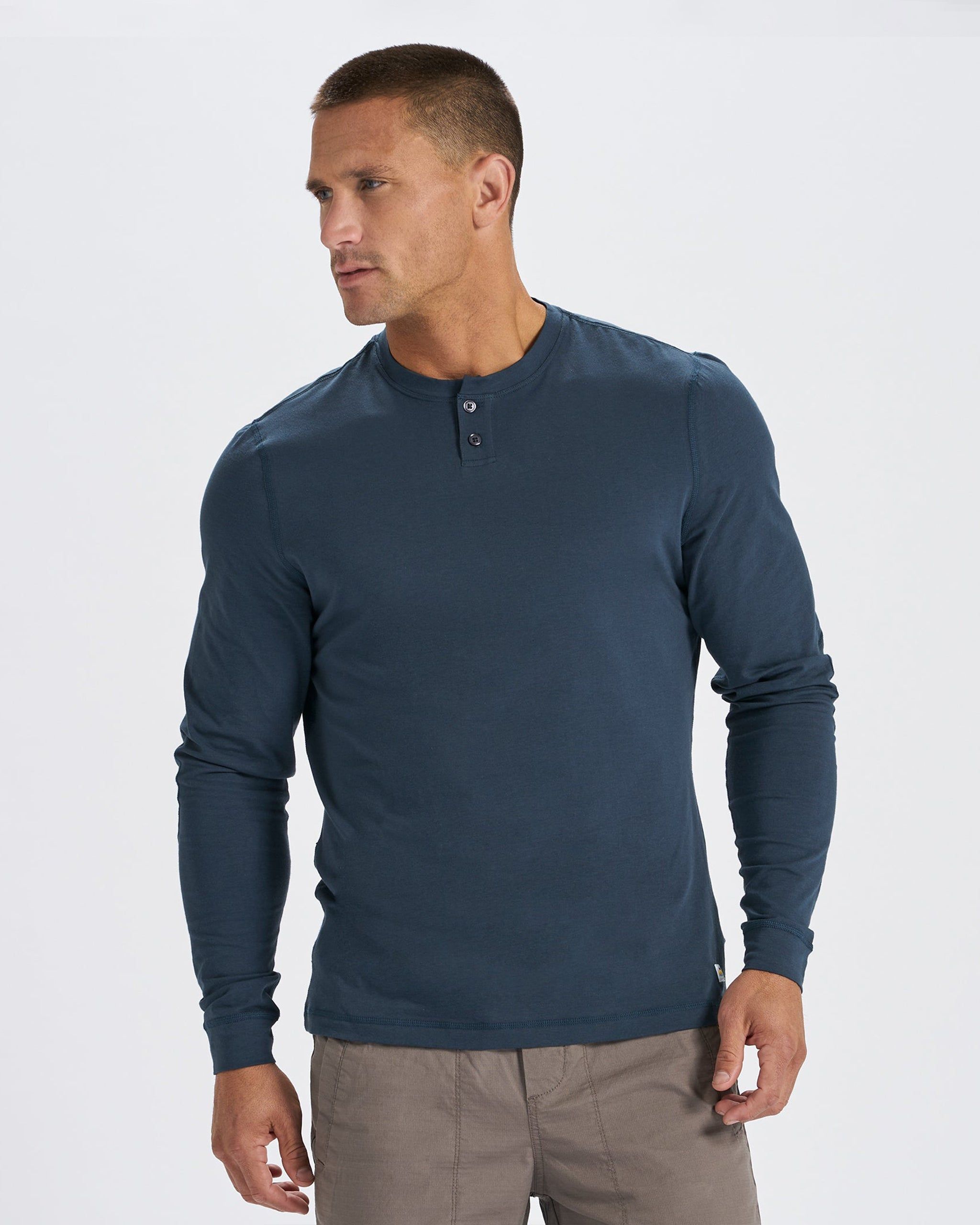 Long-Sleeve Ever Henley | Indigo sold by Vuori product image thumbnail 2