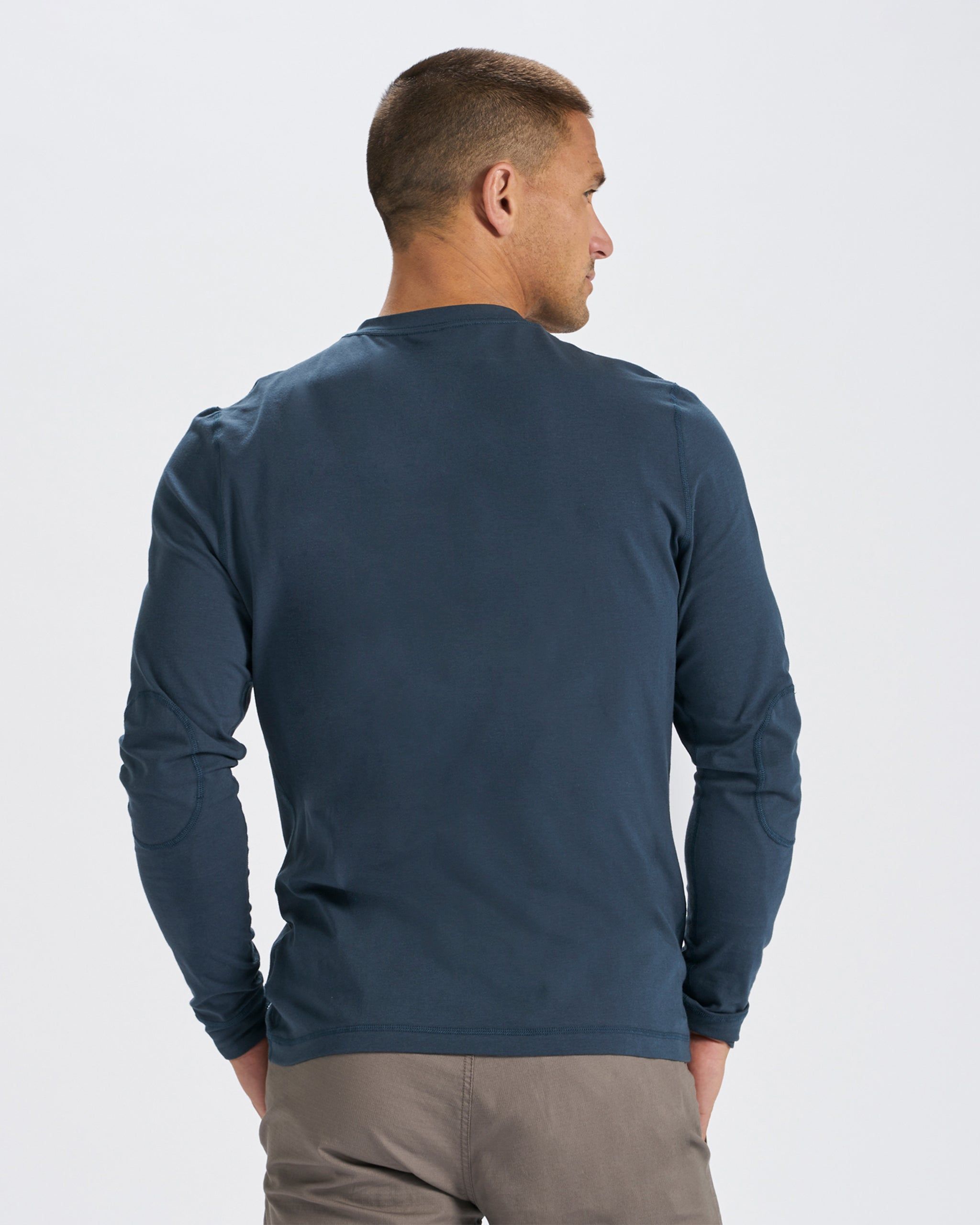 Long-Sleeve Ever Henley | Indigo sold by Vuori product image thumbnail 3