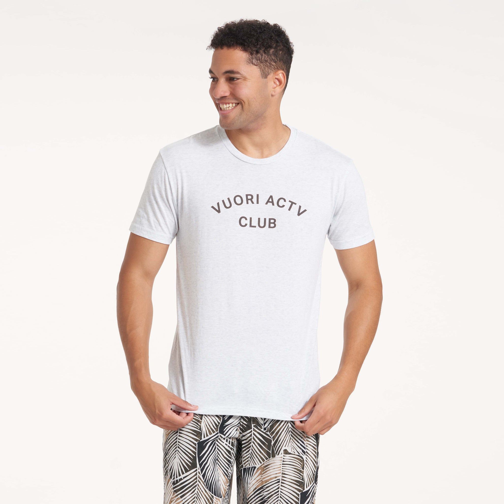 ACTV Club Tee | White Heather sold by Vuori product image thumbnail 2