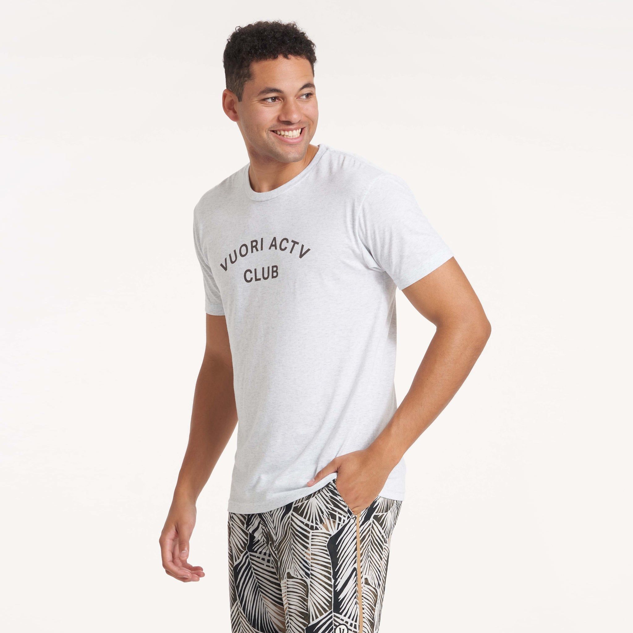 ACTV Club Tee | White Heather sold by Vuori product image thumbnail 3