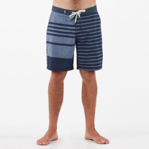 Equator Boardshort | Navy Asym Block sold by Vuori