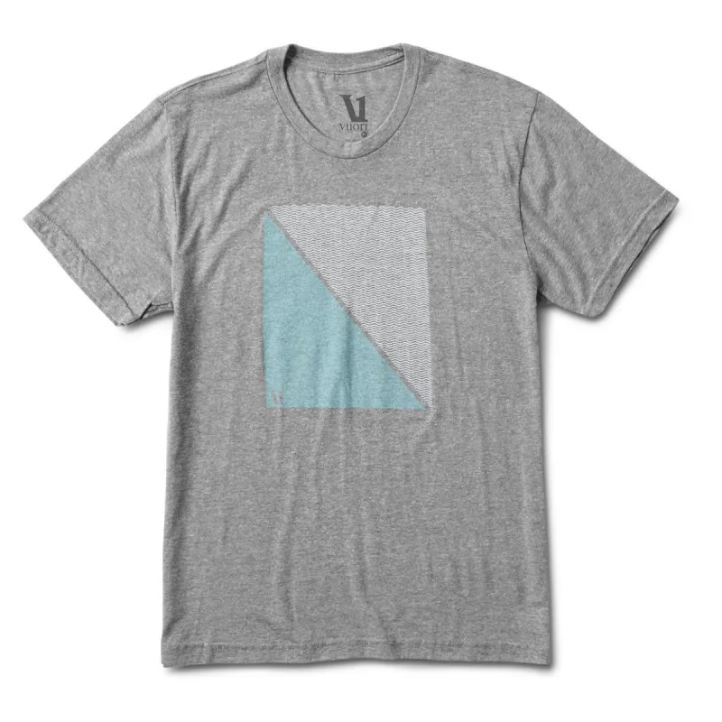Diagonal Waves Tee | Heather Grey made by Vuori