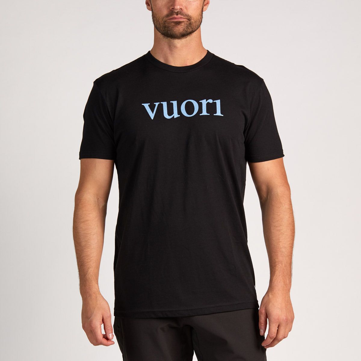Rise Shine Logo Tee | Black sold by Vuori