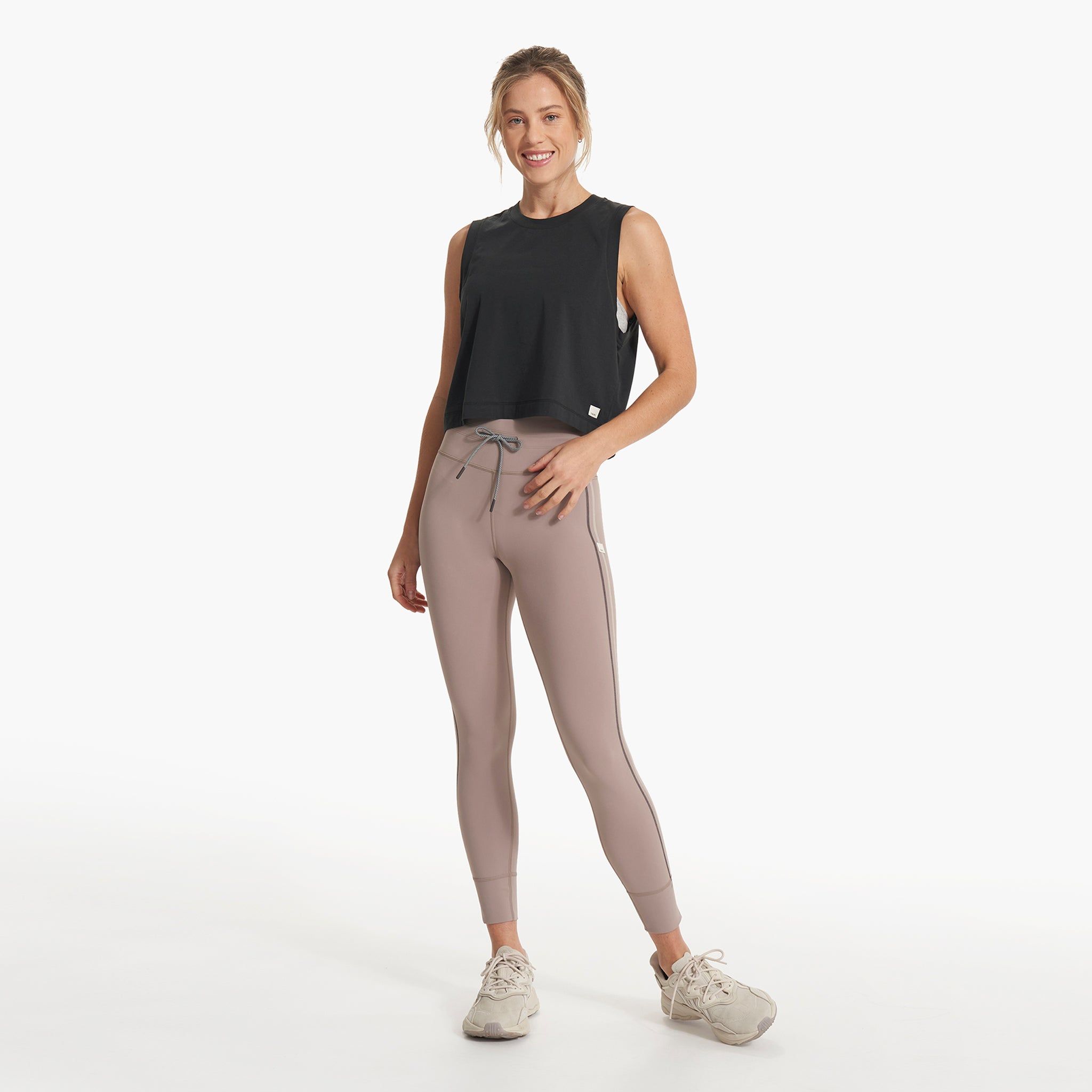 Feather Crop Tank | Washed Black sold by Vuori product image thumbnail 5