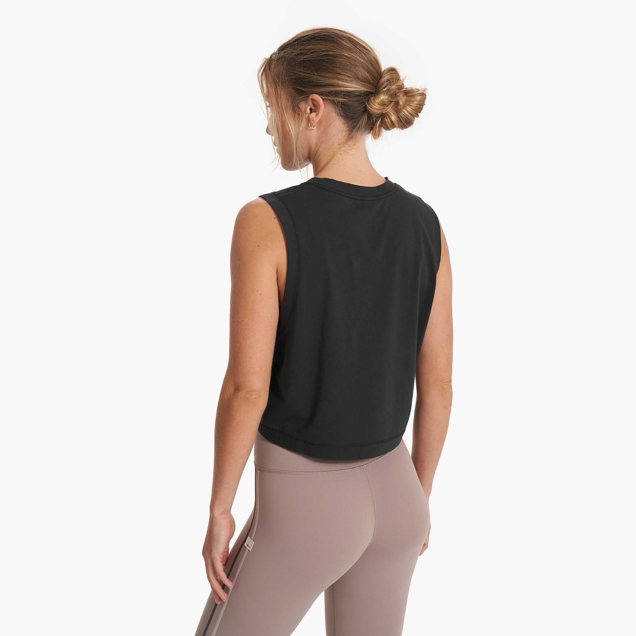 Feather Crop Tank | Washed Black sold by Vuori product image thumbnail 3