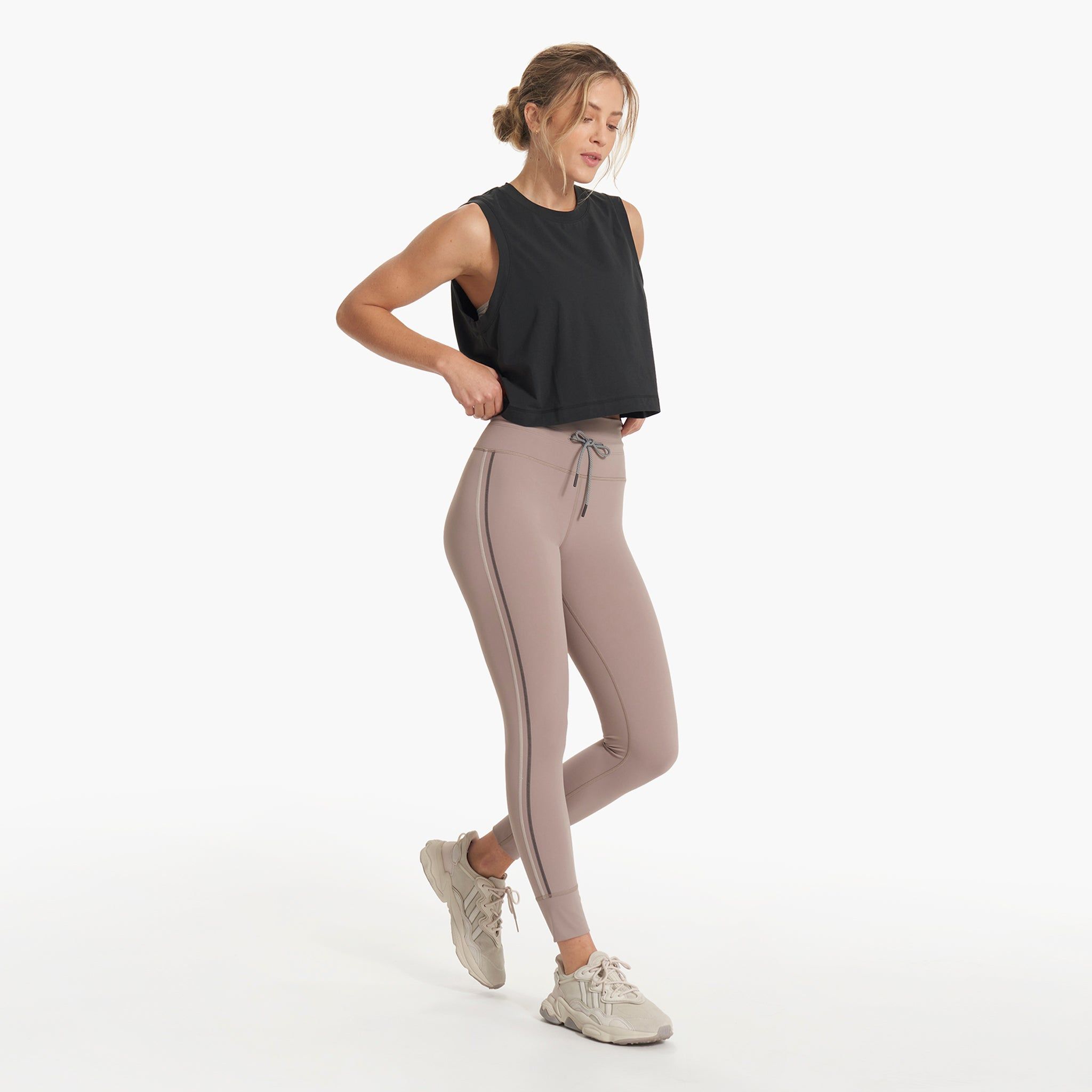 Feather Crop Tank | Washed Black sold by Vuori product image thumbnail 4