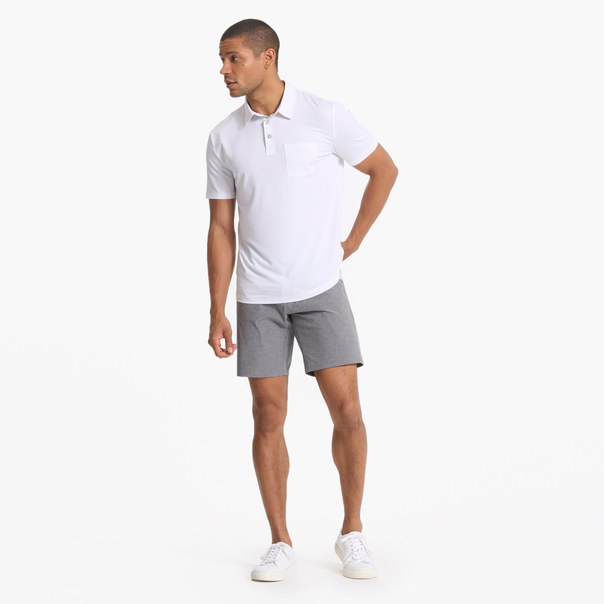 Zephyr Polo | White sold by Vuori product image thumbnail 5