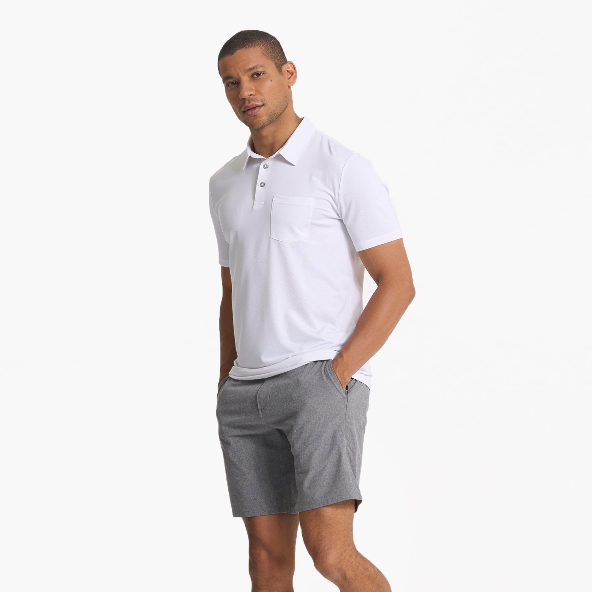 Zephyr Polo | White sold by Vuori product image thumbnail 3