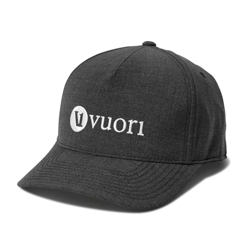 V1 Vuori Wordmark Hat | Black Heather sold by Vuori
