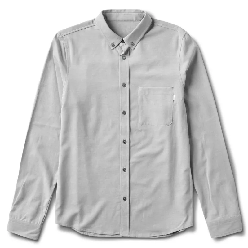 Bishop Long-Sleeve Button-Down | Light Grey sold by Vuori