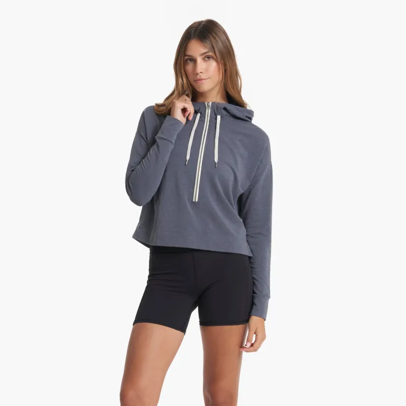 Vista Half Zip Hoodie | Azure Heather sold by Vuori