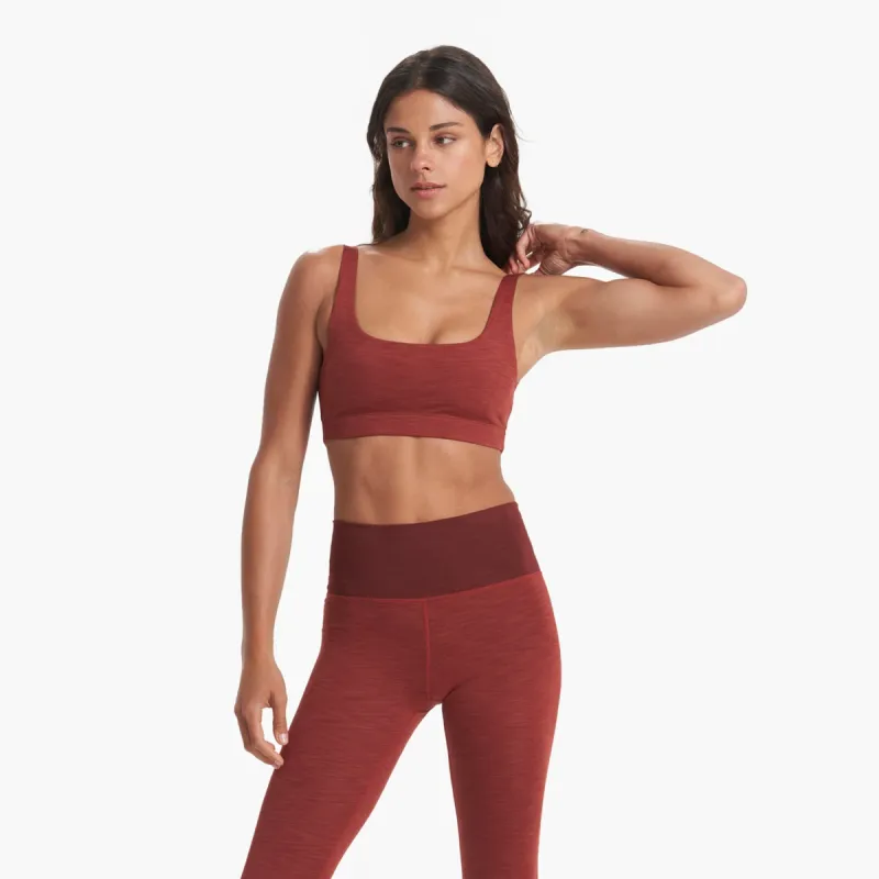Lux Rib Daily Bra | Currant Heather sold by Vuori