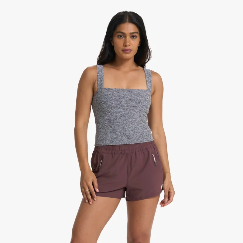 Elevation Square Neck Tank | Heather Grey sold by Vuori