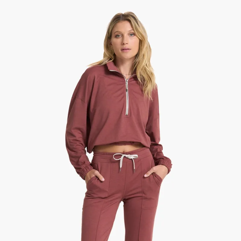 Halo Relaxed Half Zip | Rosewood Heather sold by Vuori