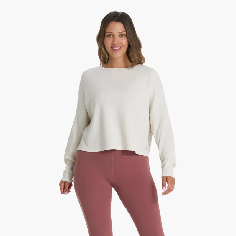Slouchy Waffle Crew | Natural sold by Vuori