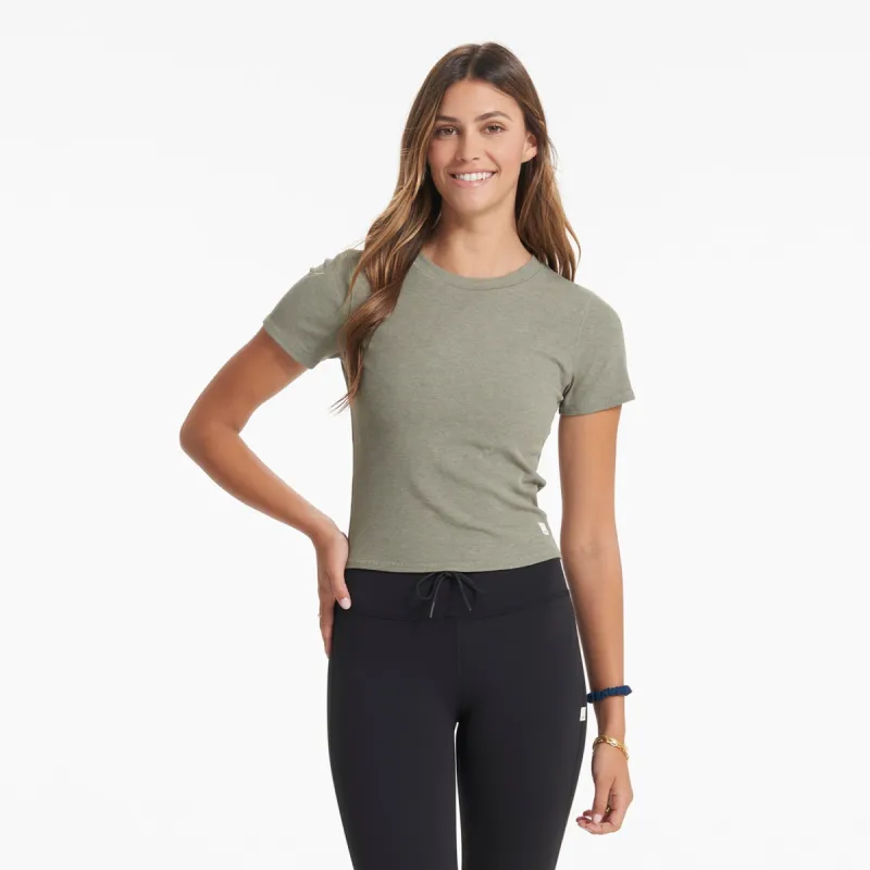 Mudra Fitted Tee | Laurel Heather sold by Vuori