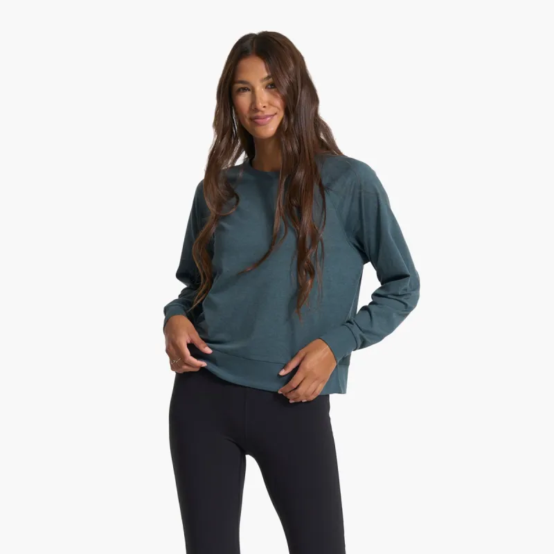 Long-Sleeve Halo Crew | Stone Heather sold by Vuori