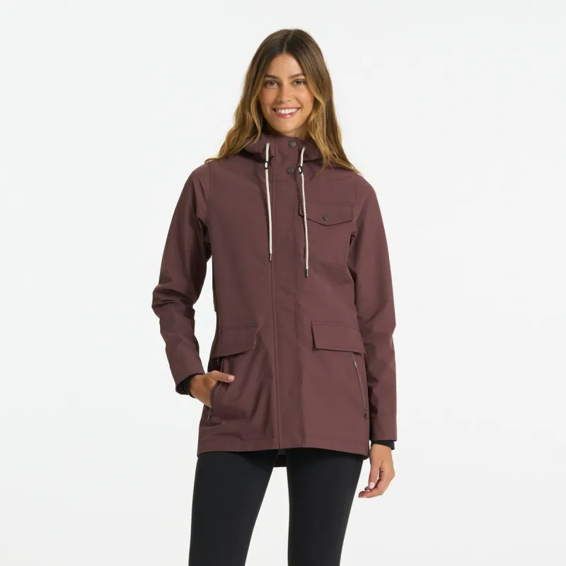 Womens Palisades Rain Jacket | Chestnut sold by Vuori