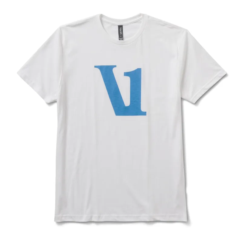 V1 Logo Tee | White/Cloud sold by Vuori