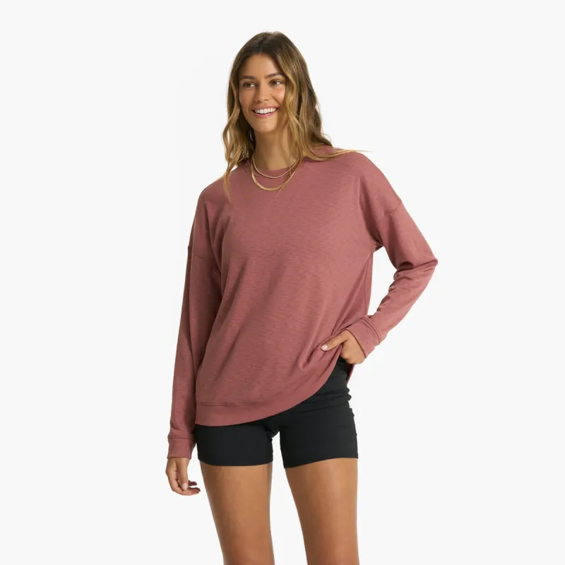 Long-Sleeve Sunrise Crew | Rosewood sold by Vuori