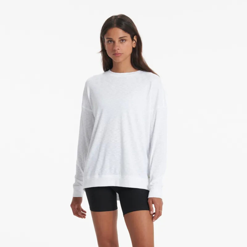 Long-Sleeve Sunrise Crew | White sold by Vuori