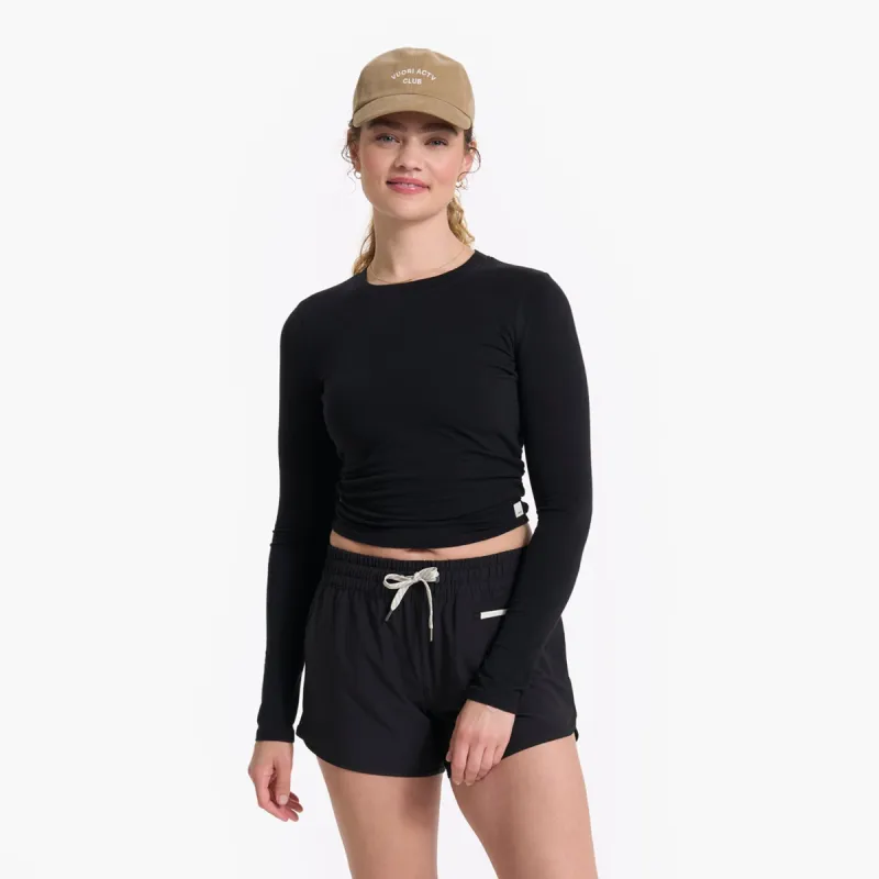 Long-Sleeve Coast Crop Crew | Black sold by Vuori