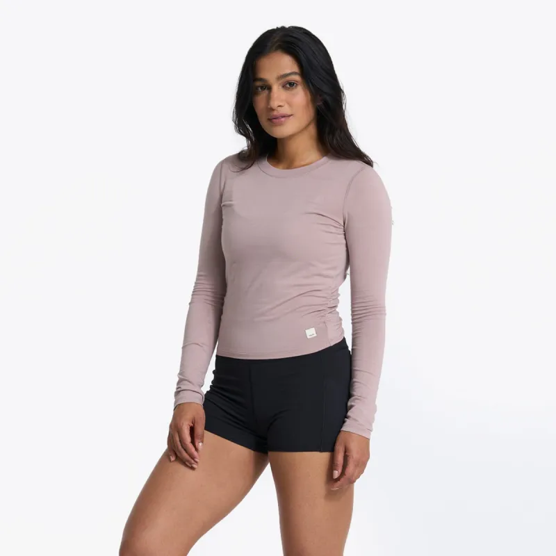 Long-Sleeve Coast Crop Crew | Umber sold by Vuori