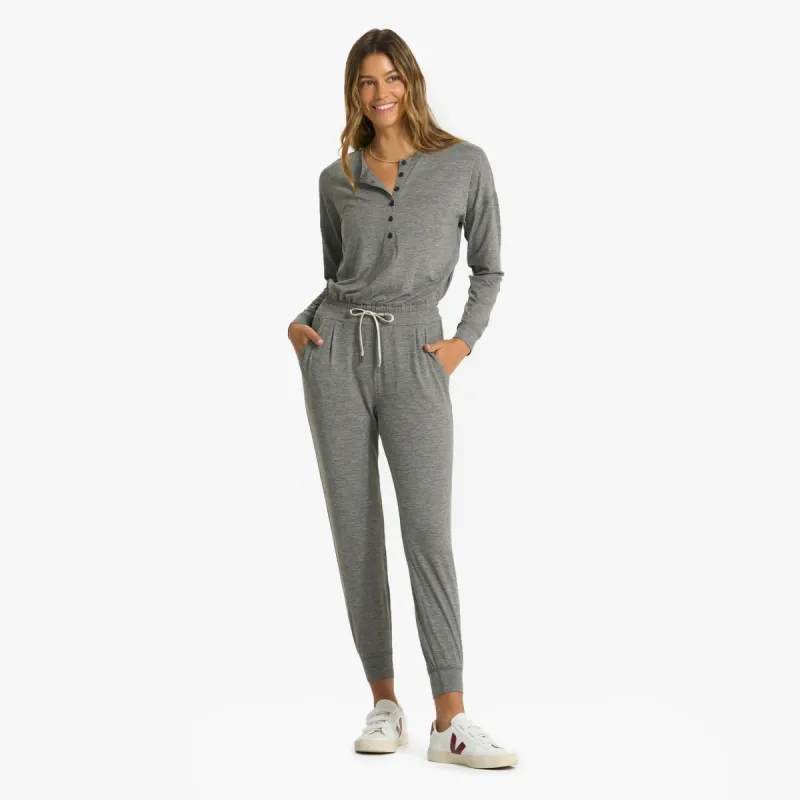 Lux Henley Jumpsuit | Heather Grey sold by Vuori
