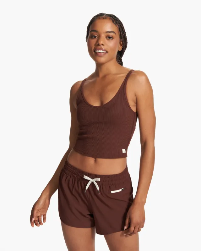 Rib Crop Tank | Mulberry sold by Vuori