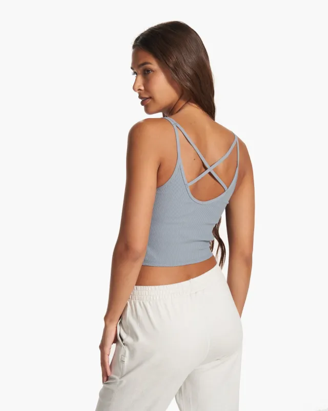 Rib Crop Tank | Flint sold by Vuori