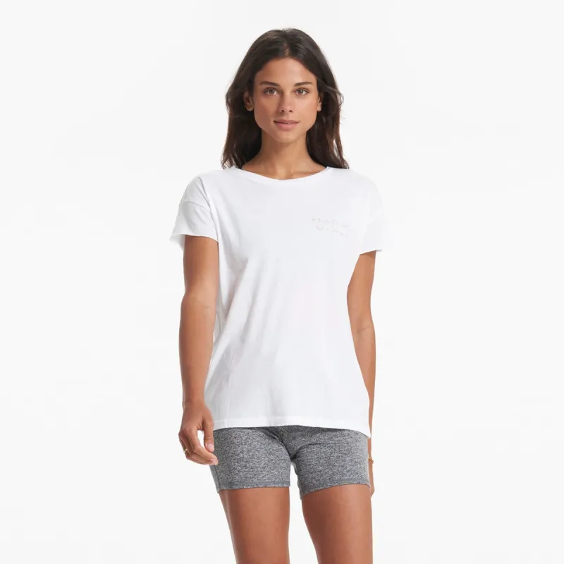 Script Tee | White sold by Vuori