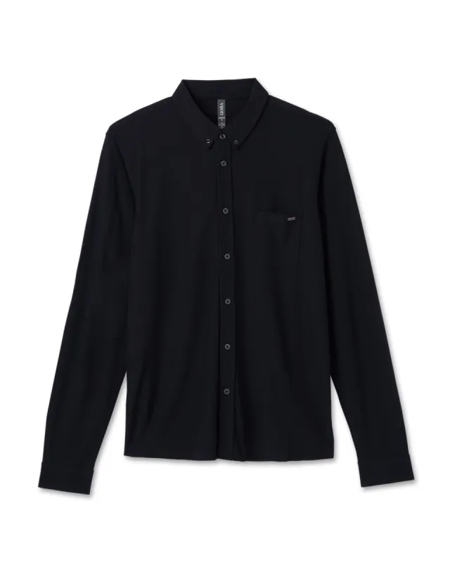Long Sleeve Ace Button Down | Black sold by Vuori