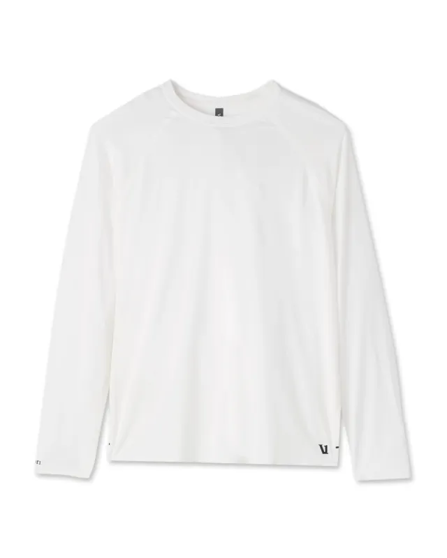 Long Sleeve Viewpoint Performance Tee | White sold by Vuori