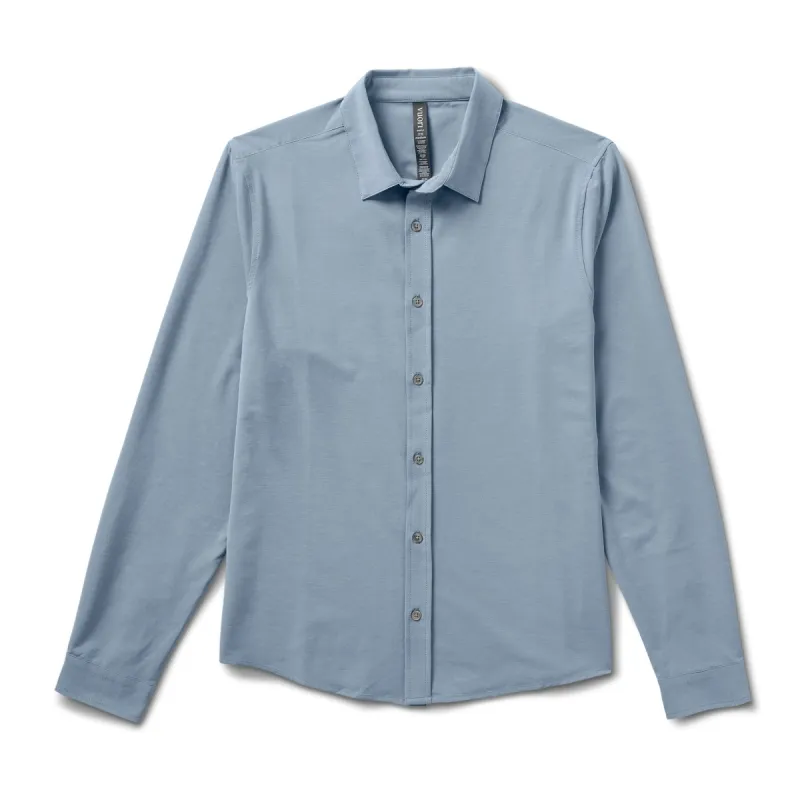 Long Sleeve Bridge Button Down | Light Cloud sold by Vuori