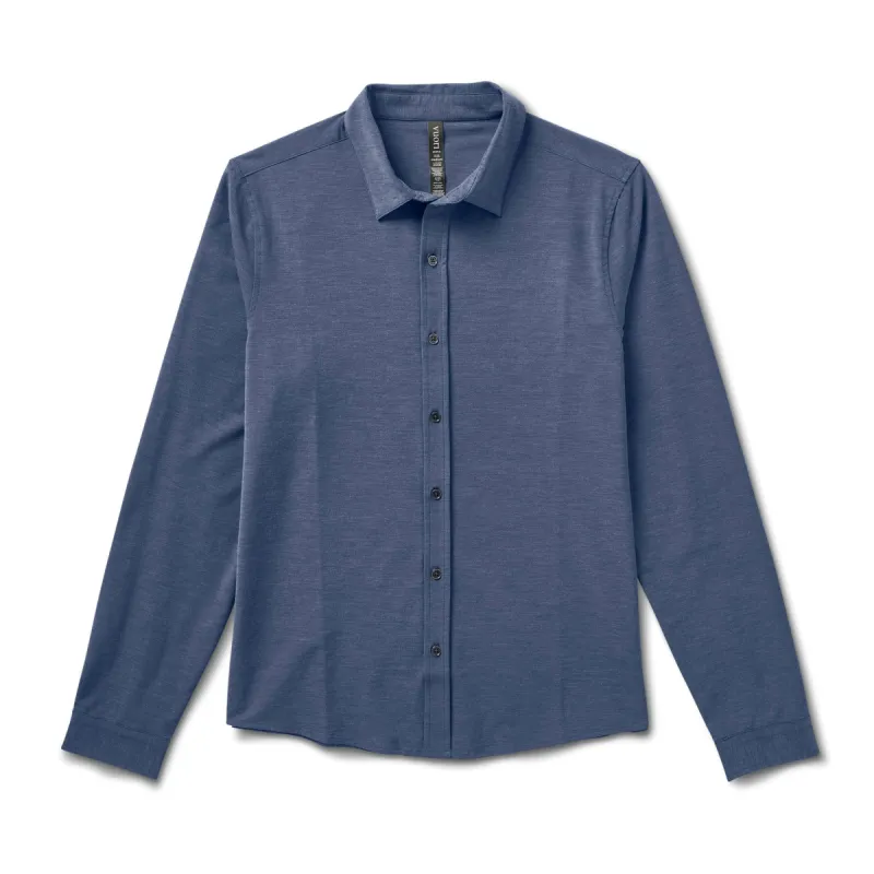 Long Sleeve Bridge Button Down | Azure sold by Vuori