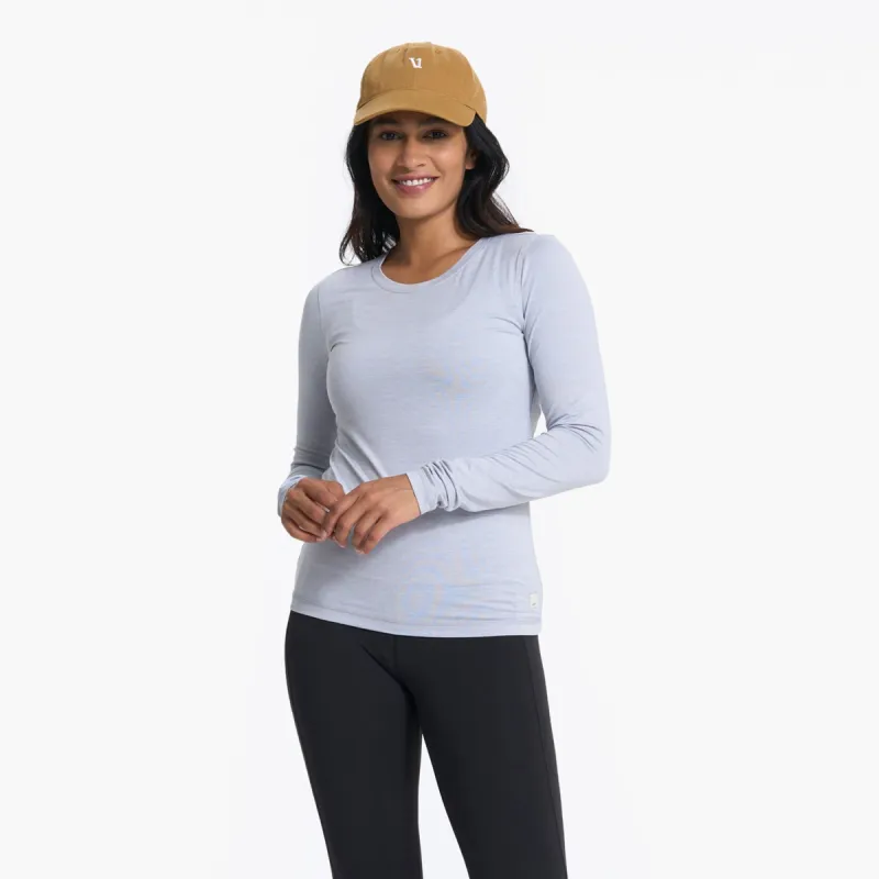 Long-Sleeve Lux Crew | Platinum Heather sold by Vuori