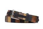 Alligator Patchwork Belt with Brushed Nickel Buckle sold by W. Kleinberg