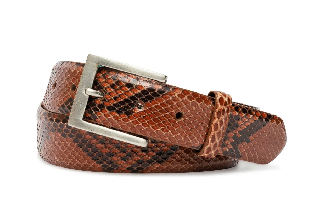 Python Belt with Brushed Nickel Buckle sold by W. Kleinberg