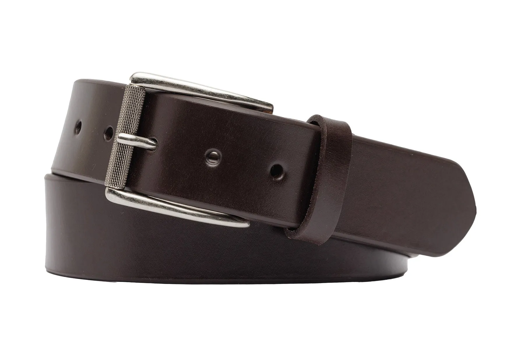Bridle Leather Belt with Antique Silver Buckle sold by W. Kleinberg