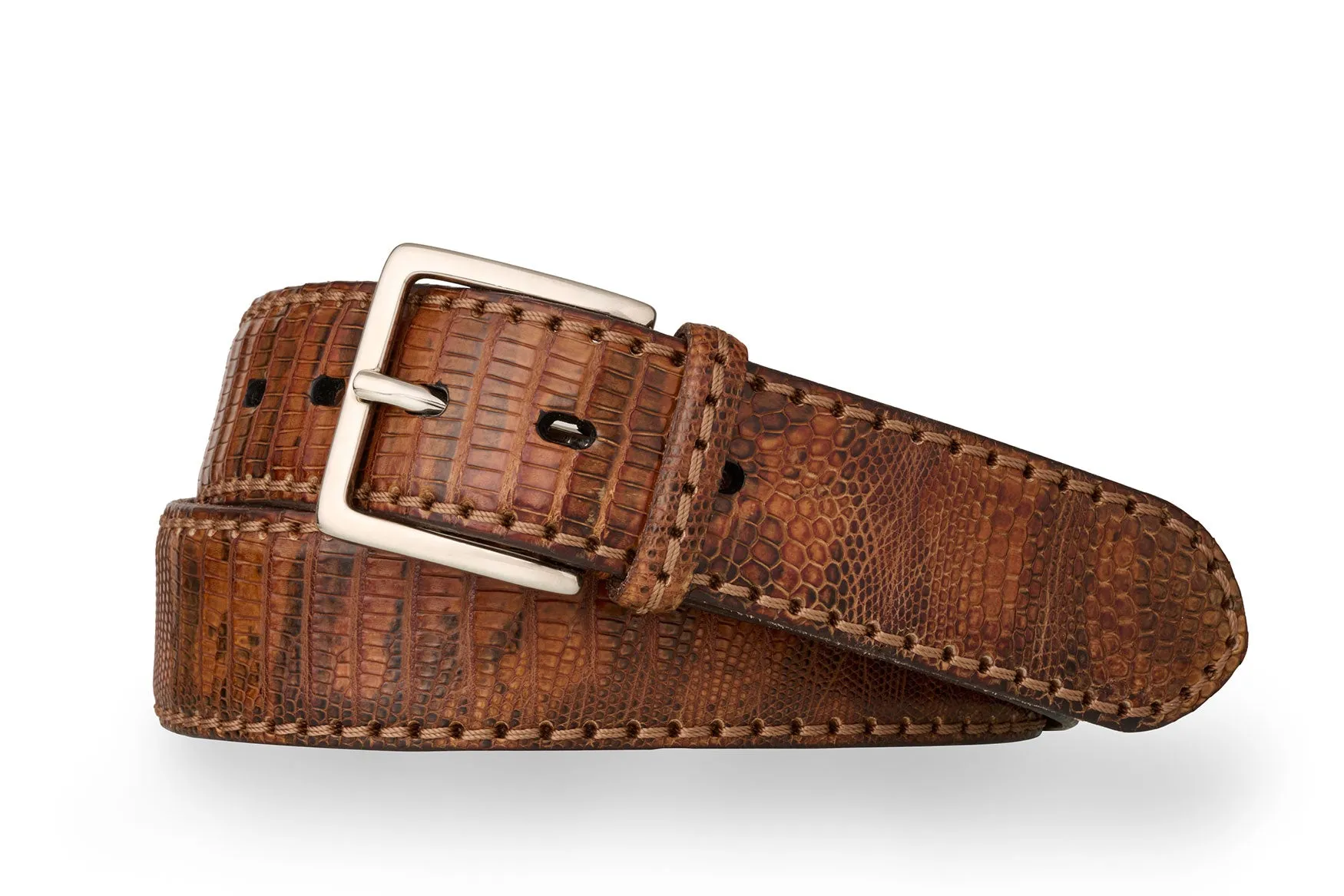 Himalayan Lizard Belt with Nickel Buckle sold by W. Kleinberg product image thumbnail 2