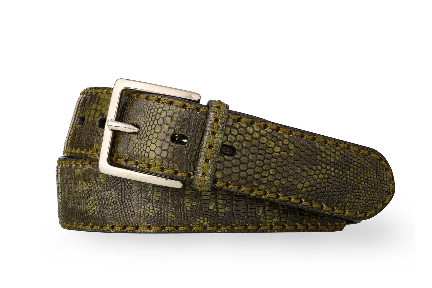 Himalayan Lizard Belt with Nickel Buckle sold by W. Kleinberg product image thumbnail 3