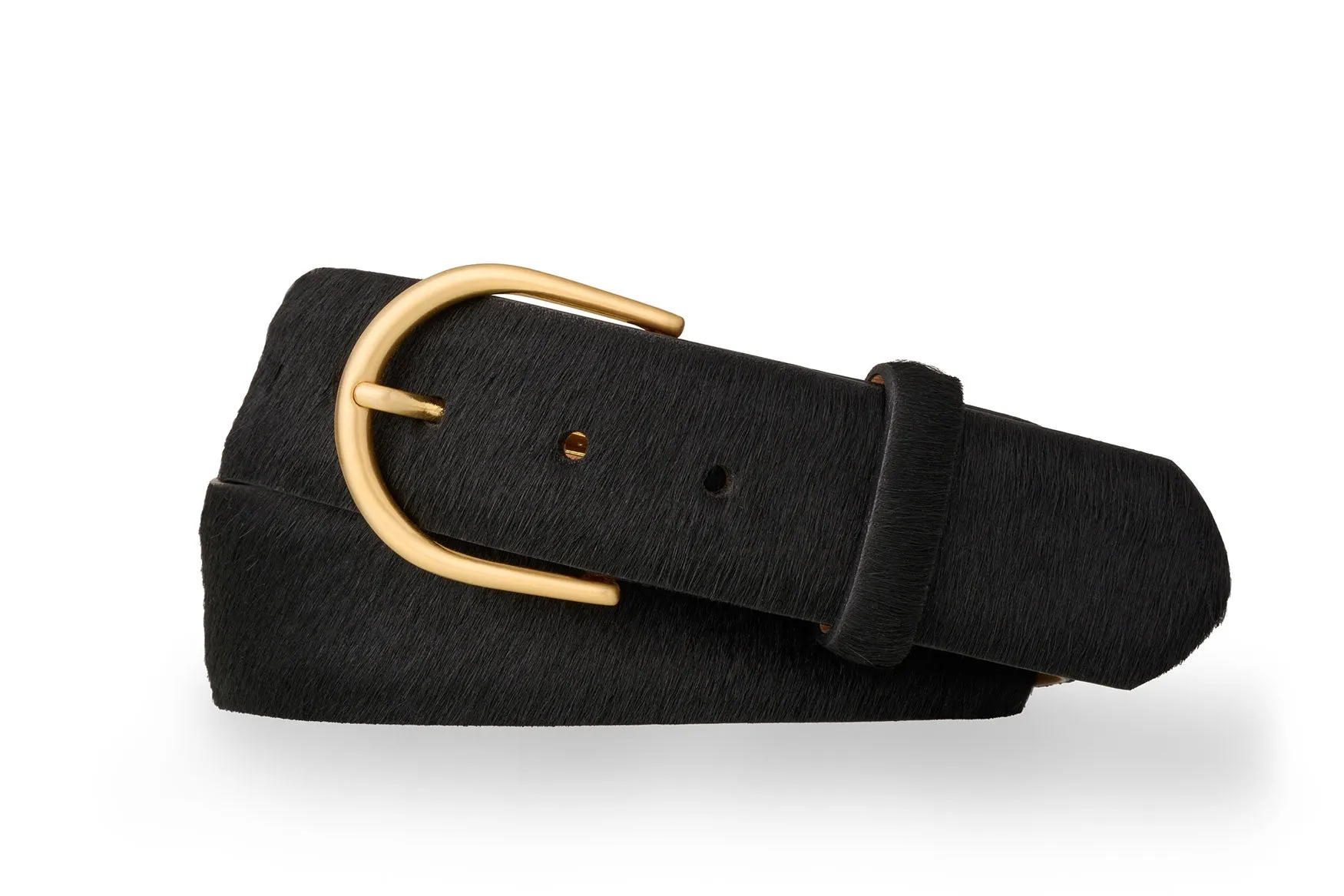 1-1/2" Calf Hair Belt with Round Buckle sold by W. Kleinberg product image thumbnail 2