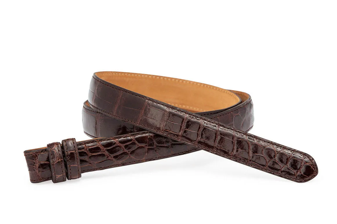 1-1/8" Glazed Alligator Slide Belt Strap sold by W. Kleinberg product image thumbnail 2