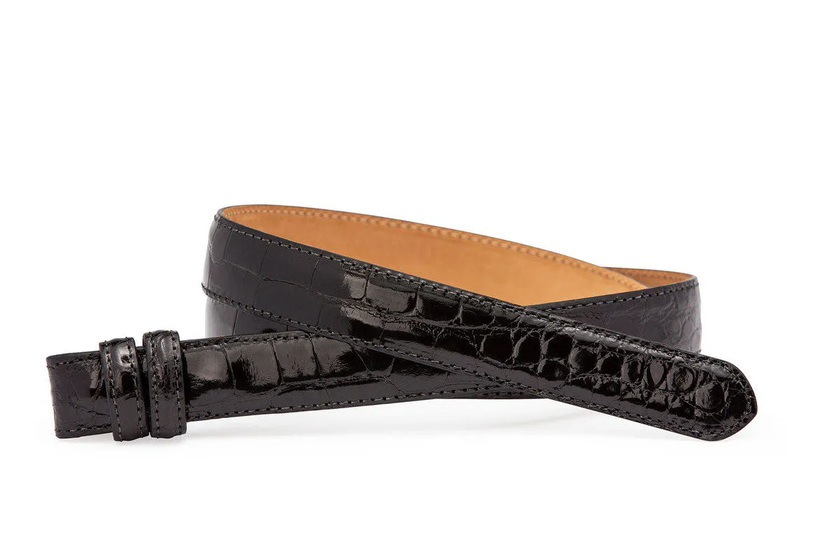 1" Glazed Alligator Slide Belt Strap sold by W. Kleinberg product image thumbnail 2