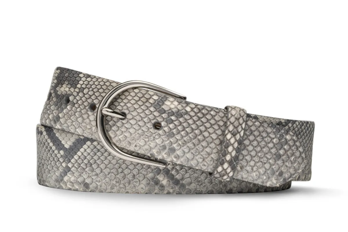 Python Belt with Nickel Buckle sold by W. Kleinberg