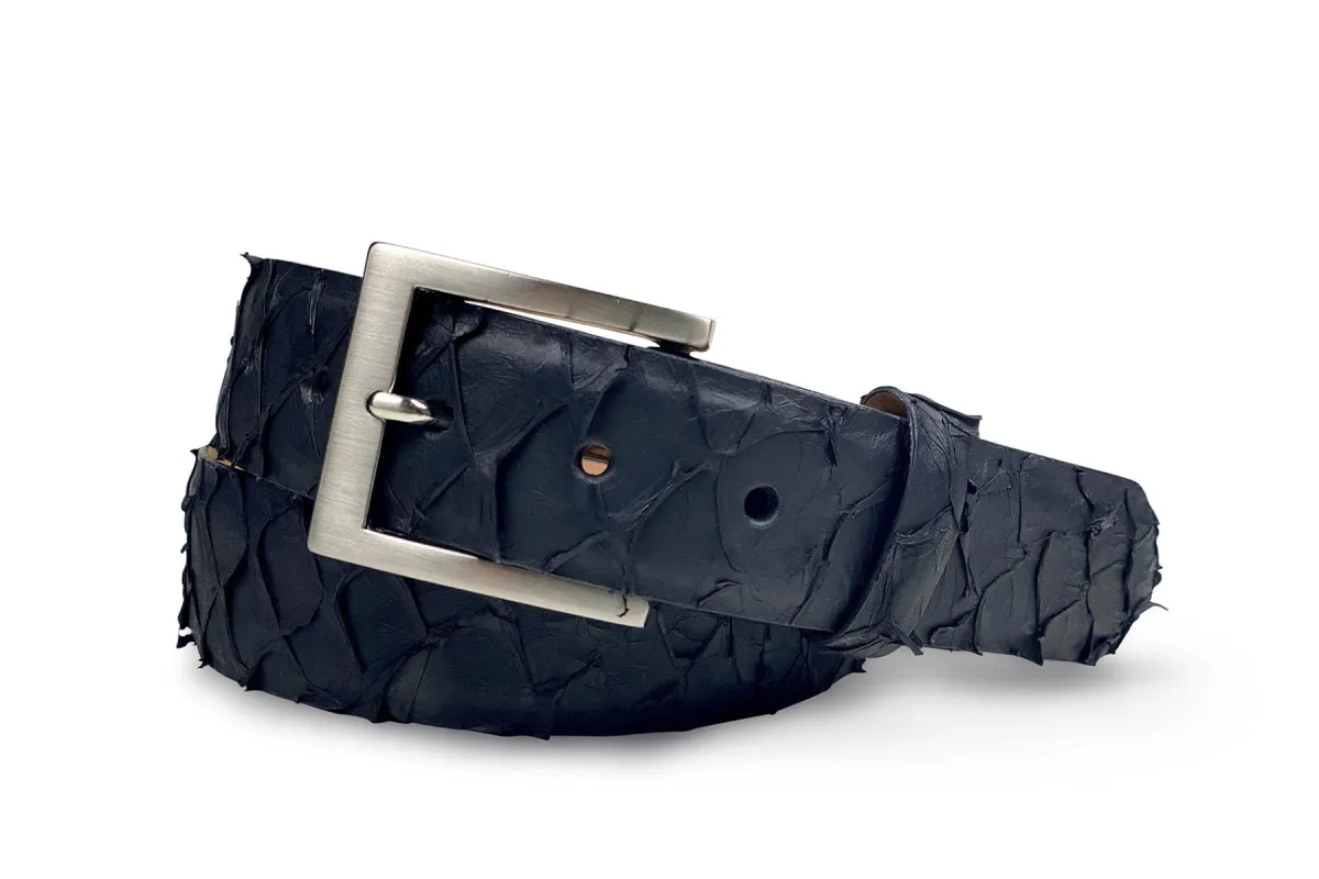 Inversa Dragonfin Belt with Brushed Nickel Buckle made by W. Kleinberg