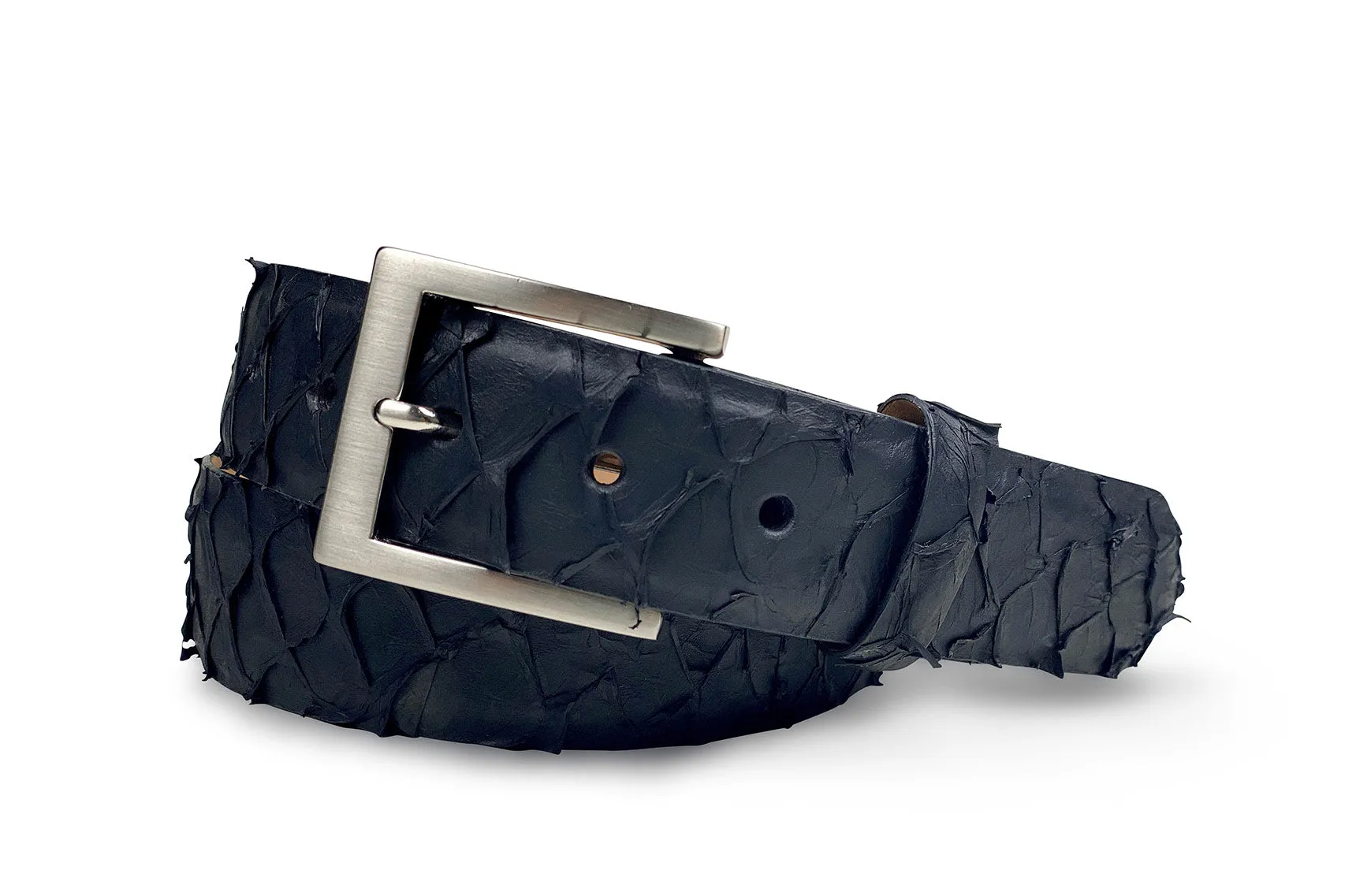 Inversa Dragonfin Belt with Brushed Nickel Buckle sold by W. Kleinberg